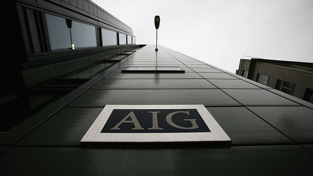 LONDON, ENGLAND - MARCH 26:  A general view of insurance company AIG on March 26, 2009 in London, England. The company has received more than 170 billion USD from the US tax payer as part of a stimulus package. A substantial amount of this package was subsequently spent on executive's bonuses and despite calls from US authorities and President Obama for this money to be returned so far the company executives have refused.  (Photo by Dan Kitwood/Getty Images)