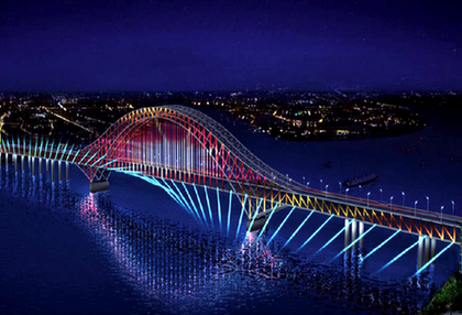 面向粤港澳大湾区交通枢纽：中国最大跨度的三桁钢拱桥开工建设