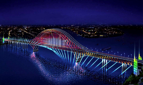 面向粤港澳大湾区交通枢纽：中国最大跨度的三桁钢拱桥开工建设