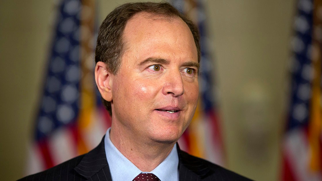 House Benghazi Committee member Rep. Adam Schiff, D-Calif. speaks to the media on Capitol Hill in Washington, Thursday, Oct. 22, 2015, during a break in the testimony of Democratic presidential candidate, former Secretary of State Hillary Rodham Clinton before the committee. (AP Photo/Jacquelyn Martin)