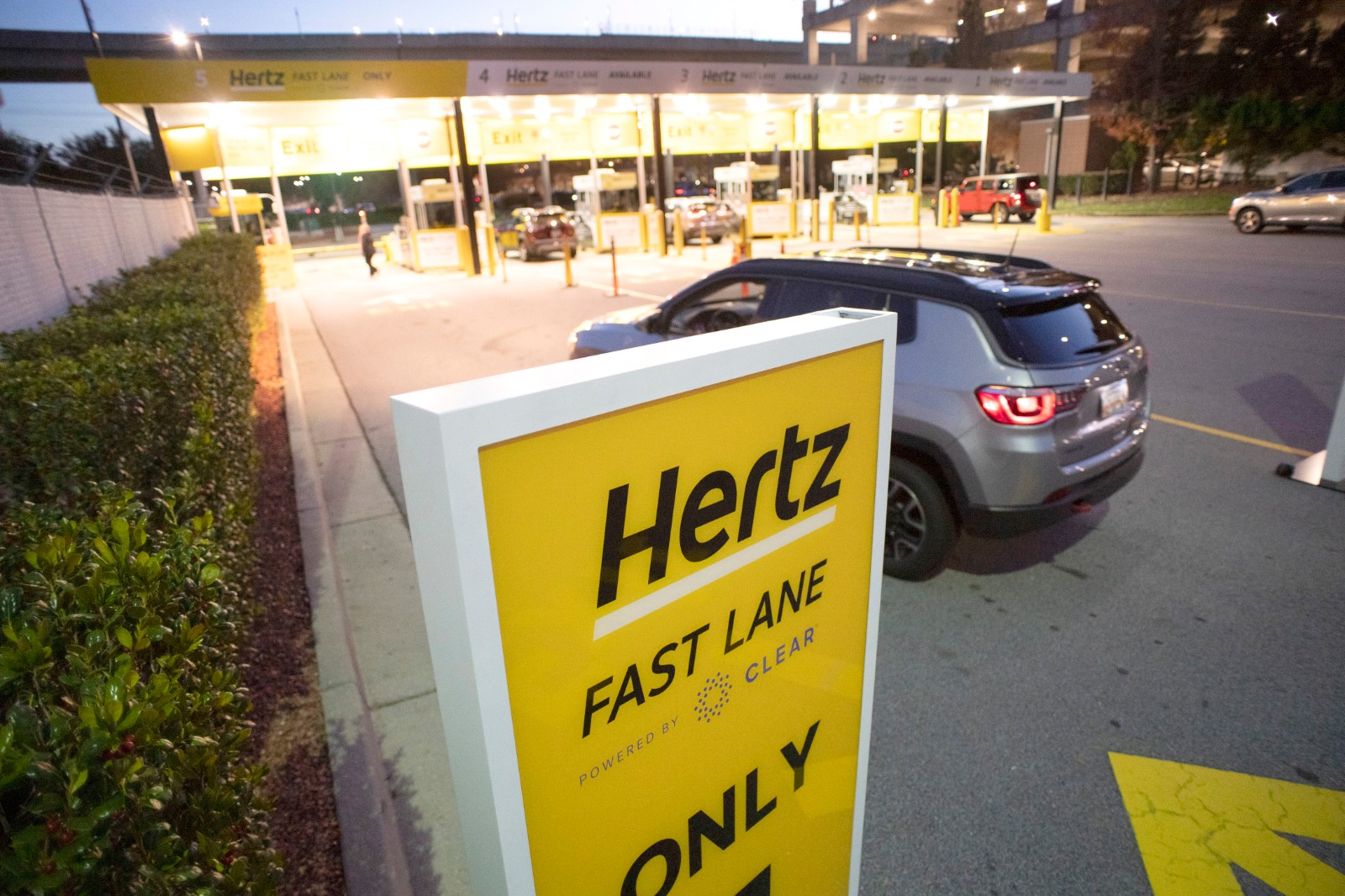 IMAGE DISTRIBUTED FOR HERTZ FAST LANE POWERED BY CLEAR - On Tuesday, Dec. 11, 2018 Hertz and CLEAR announced the Hertz Fast Lane powered by CLEAR, a new service that uses biometrics, allowing travelers to get through the exit gate and on the road in 30 seconds or less with just a look or tap of their finger. It is now available at the Hartsfield-Jackson Atlanta International Airport (ATL), with 40 more locations expected in 2019. (John Amis/AP Images for Hertz Fast Lane powered by CLEAR)