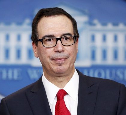 Copyright 2017 The Associated Press. All rights reserved. This material may not be published, broadcast, rewritten or redistributed without permission.
Mandatory Credit: Photo by AP/REX/Shutterstock (8771261d)
Treasury Secretary Steven Mnuchin pauses s he speaks in the briefing room of the White House, in Washington, . President Donald Trump is proposing dramatically reducing the taxes paid by corporations big and small in an overhaul his administration says will spur economic growth and bring jobs and prosperity to the middle class
Trump Tax Plan, Washington, USA - 26 Apr 2017