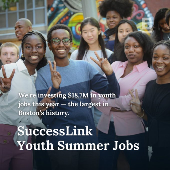 波士顿2023成功链接暑期青年工作计划提供七千岗位