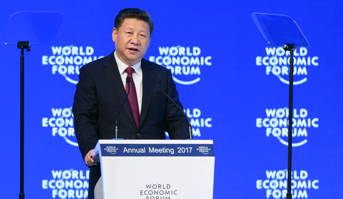 China's President Xi Jinping delivers a speech during the first day of the World Economic Forum, on January 17, 2017 in Davos.








Chinese President Xi Jinping said on January 17, 2017 that there is "no point" in blaming economic globalisation for the world's problems. The leader of the world's second largest economy made the comment at the World Economic Forum, where he is making his first appearance as China seeks to play a greater role in world trade regimes amid rising protectionism in the US and Europe. The global elite begin a week of earnest debate and Alpine partying in the Swiss ski resort of Davos, in a week bookended by two presidential speeches of historic import. / AFP / FABRICE COFFRINI        (Photo credit should read FABRICE COFFRINI/AFP/Getty Images)