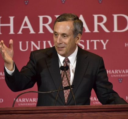 CAMBRIDGE, MA - FEBRUARY 11: Lawrence Seldon Bacow speaks as he is introduced as Harvard University's 29th president during a news conference on February 11, 2018 in Cambridge, Massachusetts. The University's current president Drew Gilpin Faust will step down from her post in June 2018. Paul Marotta/Getty Images/AFP == FOR NEWSPAPERS, INTERNET, TELCOS & TELEVISION USE ONLY ==