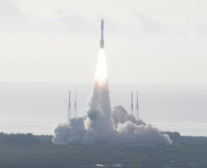 An Atlas V rockets lifts off from the Kennedy Space Center with NASA's Perseverance rover on its way to Mars, Thursday, July 30, 2020, at Cape Canaveral, Fla. The biggest, most sophisticated Mars rover ever built, a car-size vehicle bristling with cameras, microphones, drills and lasers is part part of an ambitious, long-range project to bring the first Martian rock samples back to Earth to be analyzed for evidence of ancient life. (AP Photo/John Raoux)