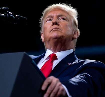 President Donald Trump speaks during a campaign rally at Kellogg Arena, Wednesday, Dec. 18, 2019, in Battle Creek, Mich. (AP Photo/ Evan Vucci)