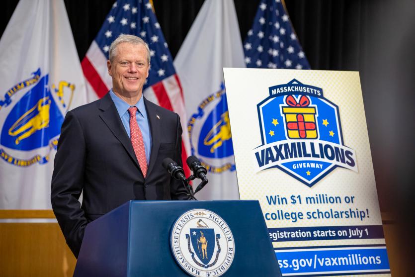 马萨诸塞州启动“Mass VaxMillions”疫苗抽奖计划 奖品包括五名100万美元的获奖者和五项学院奖学金