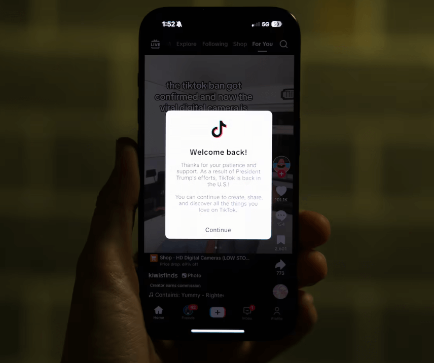 特朗普表示将推迟禁令后，TikTok 重新焕发生机